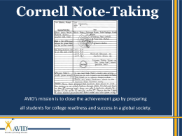 Cornell Note