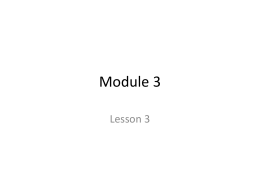 Module 3 / Lesson 3