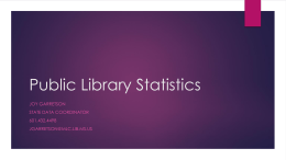 Statistics for Public Libraries