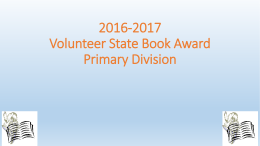 2016-2017 Volunteer State Book Award Primary Division