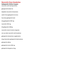 Neurontin Dose Headaches