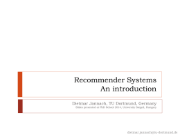 pptx - Recommender Systems