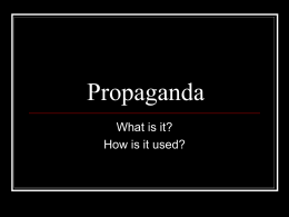 Propaganda - ACHSEnglish