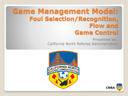 USSF Game Management Model