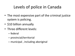 Levels of police in Canada