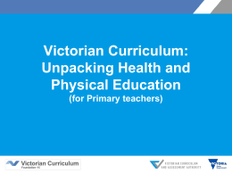 Health and Physical Education - Victorian Curriculum and