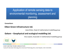 Application of remote sensing data to