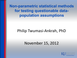 Non-parametric statistical methods for testing questionable data