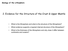 Structure of the Lithosphere