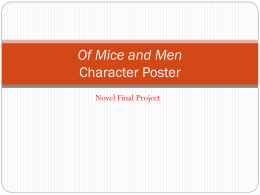 Of Mice and Men Character Poster