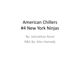 American Chillers #4 New York Ninjas - Fitz