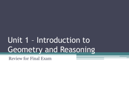 Chapter 1 * Introducing Geometry