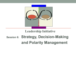 POLARITIES ARE - Leadership Initiative > Home
