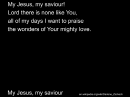 My Jesus, my saviour