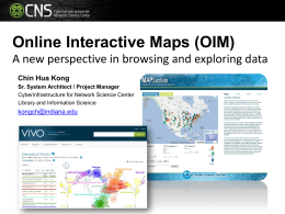 Online Interactive Maps (OIM)