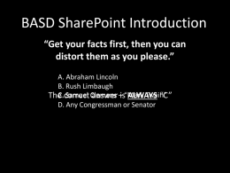BASD SharePoint Introduction