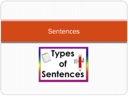 Sentences - WordPress.com