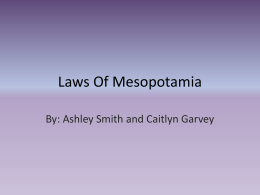 Laws Of Mesopotamia - CaitlynGarveyElectronicPortfolioWiki