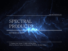 1 - Spectral Products