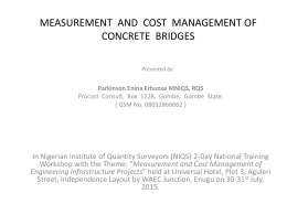 measurement and cost management of concrete bridges