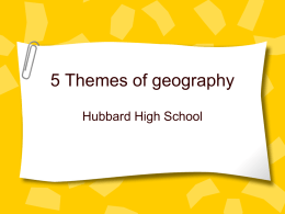 5 Themes of geography