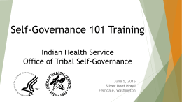 Indian Health Service (IHS) Tribal Self