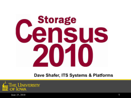 Storage Strategies at The University of Iowa
