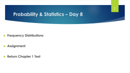 frequency distributions - Warrior Run School District