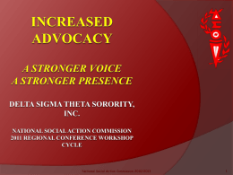 Effective Social Action for Delta Sigma Theta Sorority, Inc.