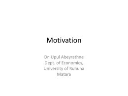 Motivation - University of Ruhuna