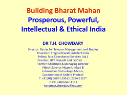 Building Bharat Mahan Prosperous, Powerful
