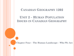 Canadian Geography 1202