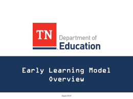 Chapters of Early Learning Model - TEAM-TN