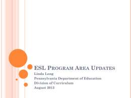 2013 ESL Updates with Toolkit Links