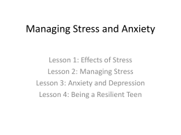 Managing Stress and Anxiety PPT
