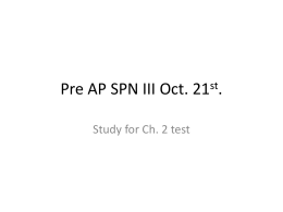 SPN III Oct. 21st.