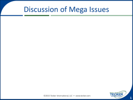 Paul Meyer`s Slides on Discussion of Mega Issues
