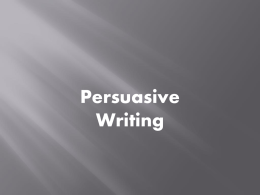 Persuasive Essay PowerPoint