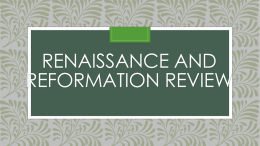 Renaissance and Reformation Review