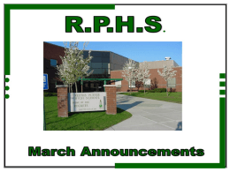 Attention AP Students - Reeths