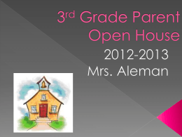 3rd Grade Parent Open House