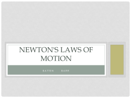 Newton`s Laws of Motion - Glassboro Public Schools