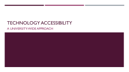 Technology Accessibility Presentation