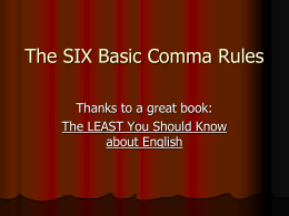 The-SIX-Basic-Comma