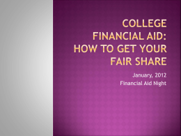 College Financial Aid: How to Get Your Fair Share