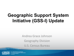 Geographic Support System Initiative (GSS