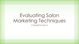 PowerPoint - Evaluating Salon Marketing Techniques