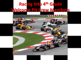 Racing Into 4th Grade Welcome Pit Crew Members - Windsor C