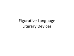 Figurative Language Literary Devices