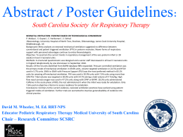 PowerPoint Presentation - South Carolina Society For Respiratory